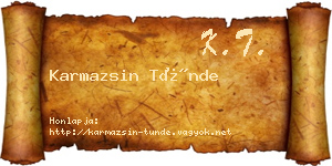 Karmazsin Tünde névjegykártya
