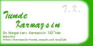 tunde karmazsin business card